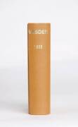 "Wisden Cricketers' Almanack" for 1908, rebound in tan cloth (no wrappers). Fair/G.