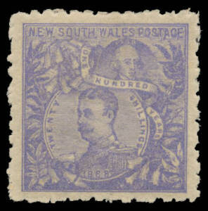 1888-89 High Values Wmk 'NSW' 20/- Governors SG 262, unusually well centred, characteristic irregular perfs, large-part o.g., Cat &pound;600. Ex Guy Hutson. An unusually fine & attractive example.