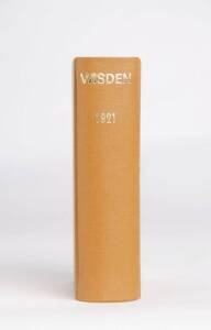 "Wisden Cricketers' Almanack" for 1921, rebound in tan cloth, preserving original wrappers. Fair/G.