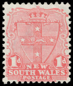 1905-10 Small Crown/A 1d rose-carmine with Double Impression BW #N12c (SG 334a), hinge remainder, Cat $500 (£475).