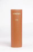 "Wisden Cricketers' Almanack" for 1922, rebound in brown cloth, preserving front wrapper. Fair/G.