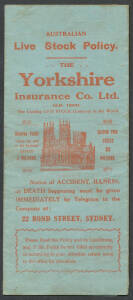 REVENUES: 1881-1920s insurance policies for various firms mostly with beautifully engraved headers, all but two with various Stamp Duty values mostly KEVII issues to 7/- & some of them with perfins, one with duty paid on three separate occasions, generall
