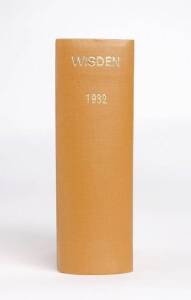 "Wisden Cricketers' Almanack" for 1932, rebound in tan cloth, preserving original wrappers. G/VG.