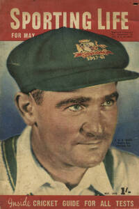 MAGAZINES: c1933-70 range (67 issues) including "The Australian Cricketer and Footballer" Volume 6 Nos.2-26 (1933-34); 1932-33 pages/posters from 'The Australasian Pictorial'; "Test Match" game. Fair/Good condition.