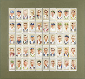 CRICKET CARDS: Players "Cricketers 1934" two complete sets (one window mounted, other stuck down on card); plus "Cricketers 1938" set of 50 window mounted. VG condition. (3 items).
