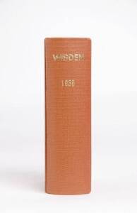 "Wisden Cricketers' Almanack" for 1935, rebound in brown cloth, preserving original wrappers. Fair/G.