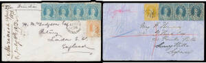 Batch of covers including 1878 official entire with 1d tied by superb rounded-boxed ' 5 /BRISBANE/AU 17 78/QL' d/s, 1873 with 6d apple-green marginal example Imperf at Left, 1873 very fine Dodgson Correspondence cover with 1d & 2d x4, 1865 to Sydney with 