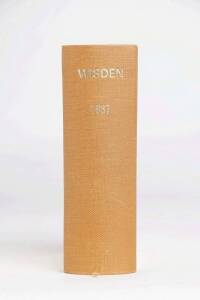 "Wisden Cricketers' Almanack" for 1937, rebound in tan cloth (no &nbsp;wrappers). Fair/G.