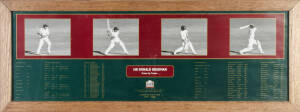 DON BRADMAN, signature on "Sir Donald Bradman - Frame by Frame" print, limited edition 909/1000, framed & glazed, overall 106x40cm.