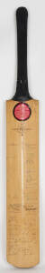 1963-64 AUSTRALIA v SOUTH AFRICA: Full size "Slazenger - Ken Mackay" Cricket Bat, signed on reverse by 1963-64 Australia & South Africa teams, and also 1973-74 South Australia v Queensland teams. The Australia signatures faded, but others quite legible, n
