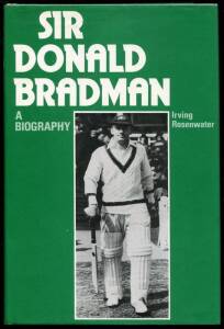 1970s-2000s CRICKET BOOKS, noted "Sir Donald Bradman - A Biography" by Rosenwater [London, 1978]; "Bradman's First Tour" &nbsp;[Adelaide, 1981]; "Cartoonists at the Cricket" by Piesse [Melbourne, 1983]; "Remembering Bradman" by Geddes [Melbourne, 2002]. Fair/G