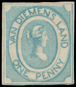 1853 Couriers Medium Soft Yellowish Paper with Engraved Lines Well Defined 1d blue SG 2, good even margins with complete outer framelines, ironed-out horizontal crease, unused, Cat &pound;11,000. Ex VJ Colbeck. An attractive stamp.