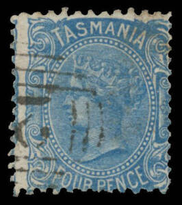 1870-71 First Sidefaces 4d blue SG 130, apparently reperforated Perf 13 at right, a trifle soiled, neat numeral cancel, Cat £475.