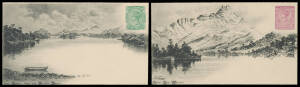 POSTAL STATIONERY: 1898 Scenic Issue Envelopes 2d & 2&frac12;d HG B2 & 3 complete set of the twelve views, unused. Superb! Ex VJ Colbeck. [These envelopes are among the most beautiful postal stationery items ever issued. Printed by Waterlow & Sons, only 308 sets