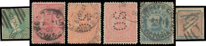 Three volume collection with many Classics including Half-Lengths 1d x12, 2d x3 & 3d x14, Woodblocks with Imperf 2/-, 'TOO LATE' & 'REGISTERED' x4, good range of Emblems, an array of Laureates including 3d mauve x4, 8d orange, 10d grey x2 & 5/- blue/yell