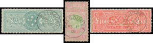 Cancelled to Order (CTO) group with Large Stamp Duty including 10/- green, 15/- brown, &pound;1/5/- & &pound;10, Ultra-High Values Typo &pound;25 & &pound;100, 1886-96 &pound;7 &pound;8 & &pound;9, No 'POSTAGE' 5/-, V/Crown &pound;1 Perf 12&frac12;, &pound;1 Perf 11 & &pound;2 Perf 12&frac12;, and a few others, most to &pound;1 with 