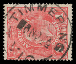 Timmering: 'TIMMERING/8NO16/VIC' largely superb strike on KGV 1d red. A new discovery - in a Penny Reds collection - and the only recorded example. PO 28.5.1875; RO 1.8.1917; closed 29.11.1924. [13km ESE of Rochester]