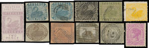 Quality collection with a good selection of Classics including 1d black x2 (one a large & attractive rouletted example but thinned), 4d x4 including an unused slate-blue (Brandon Certificate notes a surface fault) & 1/- x3 including deep grey-brown unused