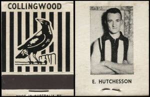 c1922-2008 football cards, noted 1963 Bryant & May "Collingwood Match Book - E.Hutchesson"; 1997 Yarraville FC "Yarraville Tigers" [36]; 1999 Pig Skin Promotions "Melbourne Premiership Series - 1959" [21]; Team Zone "Team 2007 gold cards" (18). Fair/VG.