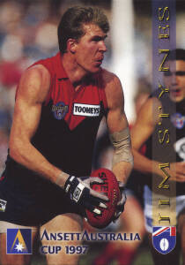 1997 football cards in album, noted 1997 Select "Base Set" [200], "All Australian" [22], "Head 2 Head" [12], "Medal Cards" [9], "Premiership Predictor" [16], "Ron Barassi Legend Card", "Great Goals" [4], "Jumbo Head 2 Head" [12], "Grand Final Heroes" [4] 