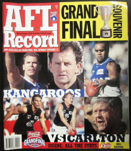 1996-2011 "Football Record"s, noted home & away (7), Finals (3), Grand Finals (18) & others (7). Fair/G condition. (35 items).