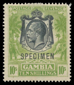 1923 MCA ½d to 10/- SG 122-142 plus 1/- SG 134a all with 'SPECIMEN' Overprint, some minor hinge remainders but very fresh, Cat £550+. (20)