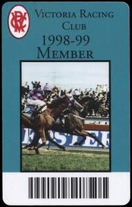 MEMBERSHIP BADGES & CARDS: c1990-2011 collection, with VRC badges (7) & cards (22); Racing Victoria (3) & Werribee Racing Club (1).