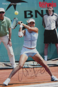 TENNIS AUTOGRAPHS: Signed photographs, displays, books & pieces, with wonderful array of signatures, noted Helen Wills, Ivan Lendl (3), Pete Sampras, Mark Woodfull & Todd Woodbridge, Fred Perry (3), Pat Cash (2), Pat Rafter, Jimmy Connors, John Kramer, Je