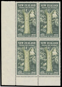 1940 Centennial ½d to 1/- SG 613-25 blocks of four, unmounted, Cat £280+. (52)