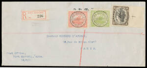 Collection with frankings including 1901 BNG 2&frac12;d from Thursday Island & 1/-, Small 'Papua' Opts on 1/- + 2&frac12;d to Germany & 6d +1/- to the UK, a few 1907-11 values, 1911 Monocolours values to 1/-, 1916-31 Lakatois values to 2/6d, One Penny Surcharges, 1929-
