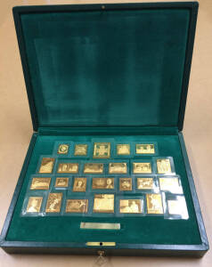 The Australian Collection gold plated silver stamp replicas in case (initial cost over $2400).