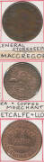 New South Wales: &frac12;d 1855 Hanks & Lloyd 'SYDNEY RAILWAY' Gray #97, 1d James Campbell Morpeth G#39, Alexander Davies Goulburn G#58b No Comma after Davies, J.Macgregor G#168 (cleaned), 1863 Metcalfe & Lloyd G#187 (cleaned), and B.Palmer G#215, condition vari - 3