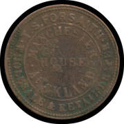 NEW ZEALAND: 1d 1858 T.S. Forsaith Wholesaler & Retailer Gray #75, VG. Rare. - 2