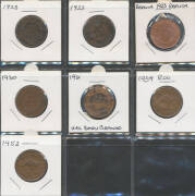 HALF PENNY: 1911-1964 Half Penny collection in Dansco Album, in Cards and (cleaned) in Album leaves, noted 1923 x2 VG plus replica, condition varied, some better grades noted. (172) - 2