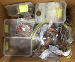 ONE PENNY: 1911-1964 hoard, most have been sorted by year (1925 not sighted), condition varied. Very heavy 32kg+. (3200+)