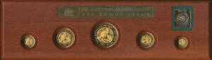 1995 Gold Nugget Series cased Proof set (#36), 1 oz, 1/2 oz, 1/4 oz, 1/10 oz and 1/20 oz .999 pure. (5)