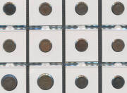 Fractional copper group with Half-Farthing QV 1842-43 1844 x3 1847 and 1851-54, Farthing George II 1760 (Hibernia) and QV 1840, Fine/EF. (12) - 2