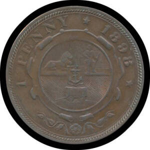 ONE PENNY: Z.A.R. 1898 Kruger 1d KM #2, traces of colour Unc.