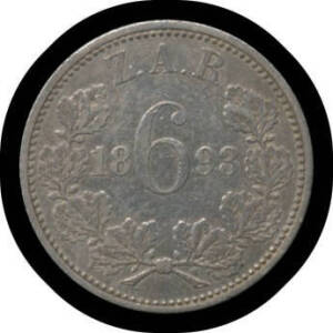 SIX PENCE: Z.A.R. 1892-1897 Kruger 6d complete date group KM #4, condition varied F to aEF. (6)