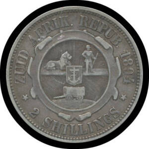 FLORIN: Z.A.R. 1892-1897 Kruger 2/- complete date group KM #6, condition varied. Stated retail $1280.