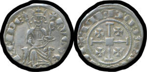 CYPRUS: Crusader coin of Cyprus, Hugh IV (1324-1359) Silver Gros Grand 4.53g, CCS #67, VF. Seldom offered.