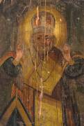 A Russian icon of Saint Nicholas, 19th century. 37 x 26cm