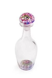 A French millefiori perfume bottle with stopper, 19th century. 18cm