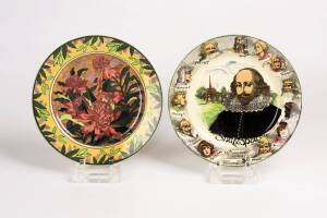 A Royal Doulton "Waratah" plate and a ""Shakespeare" plate, 20th Century. 26cm diameter each