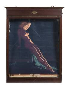 A "K-RAY" wall mount light up shop display advertising cabinet, early 20th century. 66cm high, 46cm wide, 11cm deep