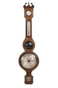 An English banjo barometer&nbsp;calibrated for Exeter,&nbsp;circa 1840. 99cm