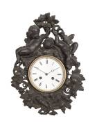 A French cast iron figurative wall clock. 39 x 28cm&nbsp;