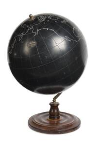 A "Philips' Slate Surface Globe" with 32 Fleet Street London address, 20th Century. 54cm high