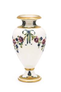 A Macintyre & Co. Moorcroft floral vase with gilded highlights, late 1890s. 15cm