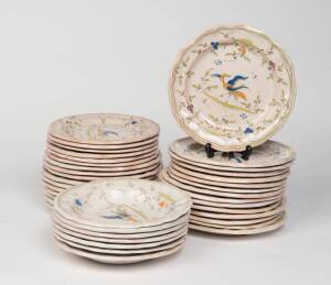 A thirty-eight piece faience dinner service, Italian, 19th Century